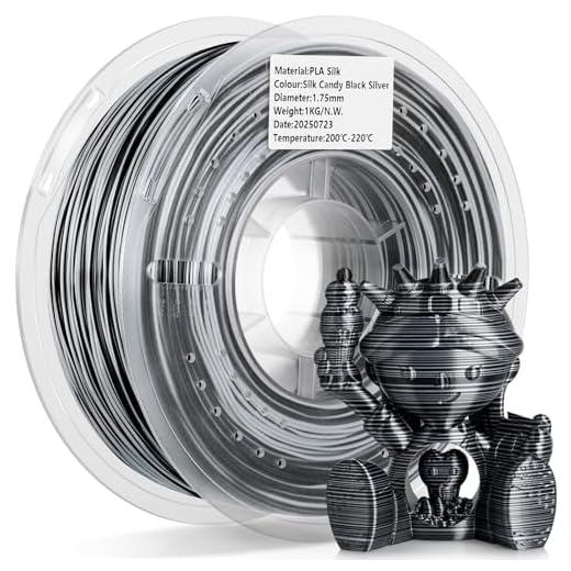 LANDU Silk PLA Filament 1.75mm 3D Printer Multicolor Filament Gradient Color Changing Filament 1kg (2.2lbs) Dimensional Accuracy +/- 0.07 mm Silk Candy