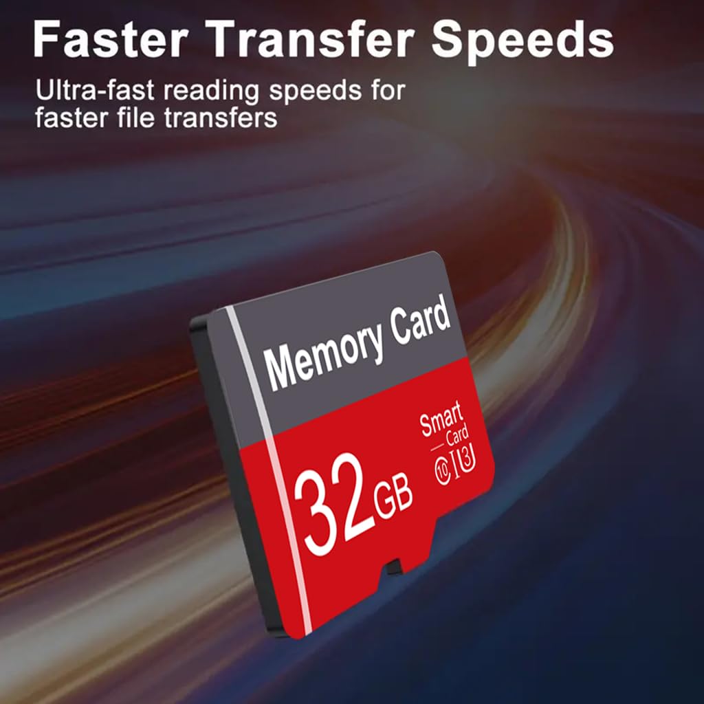 Paquete de 2 tarjetas de memoria de 32 GB con adaptador, tarjeta TF de alta velocidad, UHS-I C10 A1 tarjeta de memoria TF para tableta/teléfono móvil/cámara/audio de coche/consola de juegos (32, GB)