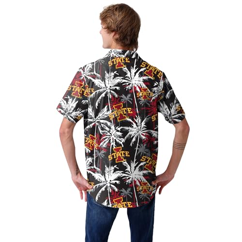 FOCO Iowa State Cyclones NCAA Mens Black Floral Button Up Shirt - L by FOCO - Image 3