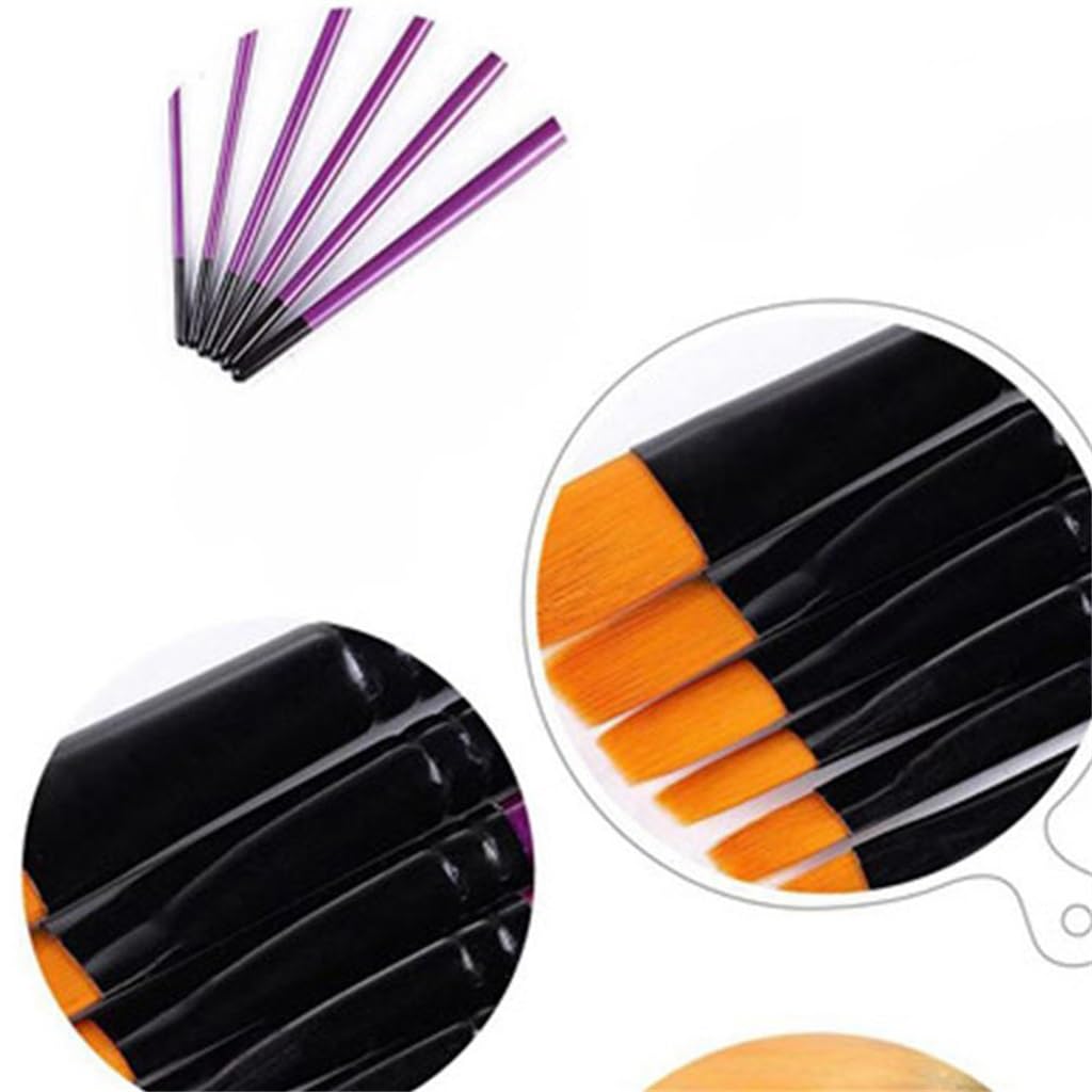 XBTGS Juego de pinceles de nailon para el pelo, pinceles artísticos de acuarela, pinceles artísticos, D como se muestra, D como se muestra
