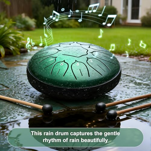 Image of Alloy Steel Tongue Drum 11 Note 6 Inches C-Key Tank Drum Handpan Drum Panda Balmy Drum Percussion Instrument for Meditation Entertainment Musical Education Concert Mind Healing Yoga