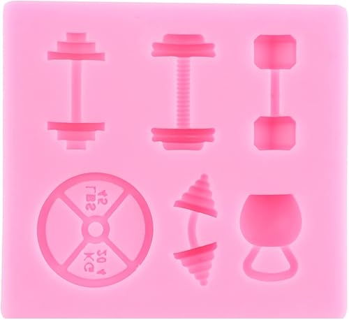 Miniatura 5 de Mujiang Juego de 2 moldes de silicona para fondant muscular, para decorar pasteles, cupcakes, caramelos, arcilla polimérica, chocolate, pasta de goma