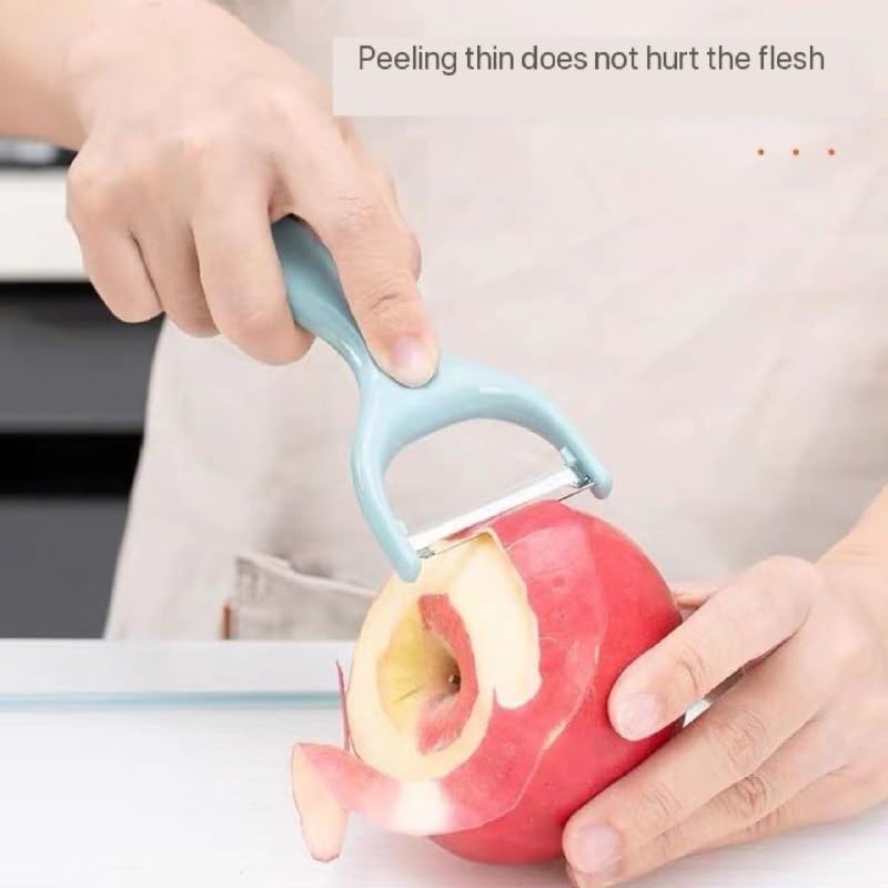 Image of Stewit Multipurpose Stainless Steel Fruit and Vegetable Peeler, Dual Ultra-Sharp Blades, Julienne Slicer and Shredder for Potato, Carrot, Cabbage, Multicolor (Y Peeler)