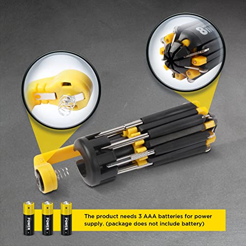 Image of 8 in 1 Multi-Functional Screwdriver Tool Set with Flashlight and Worklight for Household and Auto