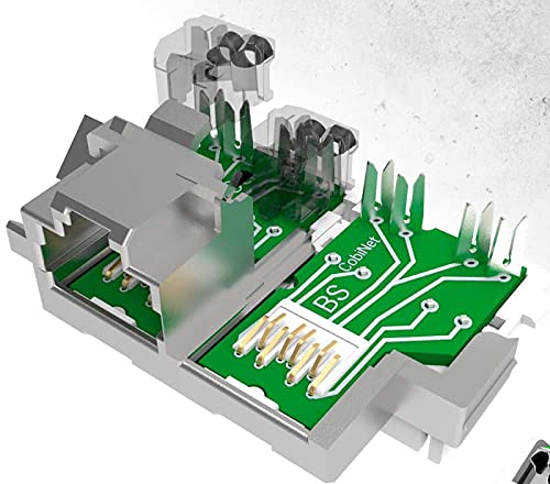 CobiNet RJ45-TL®-Doppelbuchse, 500 MHz, Kat. 6A inklusive Rahmen und Platte Zentralplatte