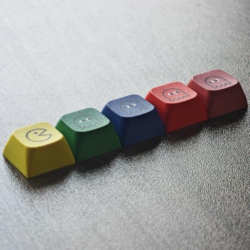 Image of ZDA Proifile Pacman Five Dye PAC PBT Key caps Custom Sublimation keycaps for MX Mechanical Gaming Keyboard (ZDA Pacman 5 Keys)