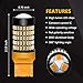 PHINLION 7443 7444 LED Amber Blinker Bulbs, Super Bright 2800 Lumens 103-SMD Dual Filament T20 WY21W 7440NA 7444NA LED Replacement for Vehicles Directional Turn Signal Lights, Orange Yellow