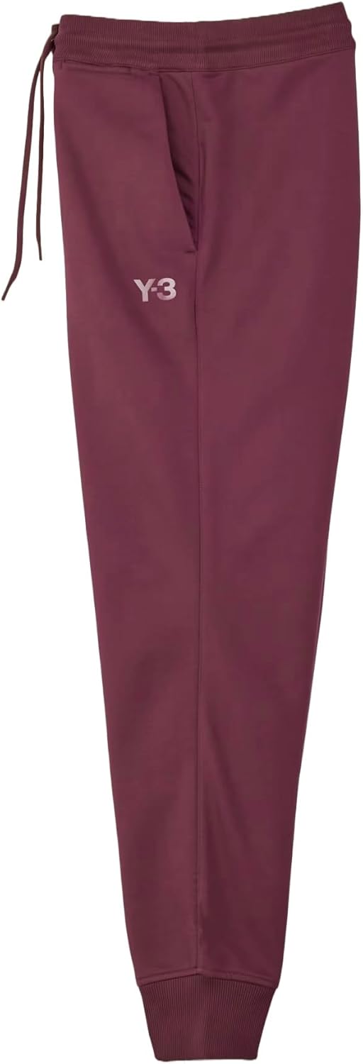 adidas Y-3 French Terry Cuffed Men's Sweatpants, Burgundy, Medium
