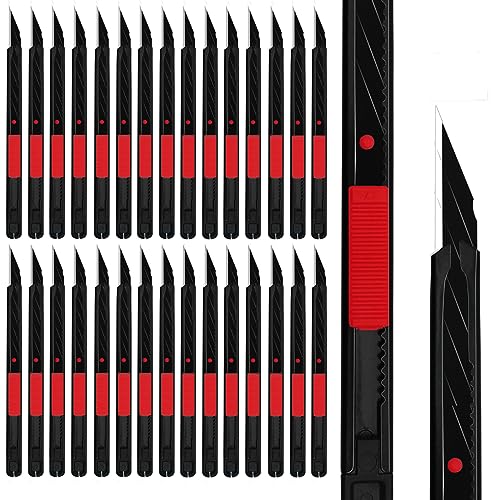 MANUFORE 30pcs 9mm Snap-off Knives with 30-Degree Precision Blade...