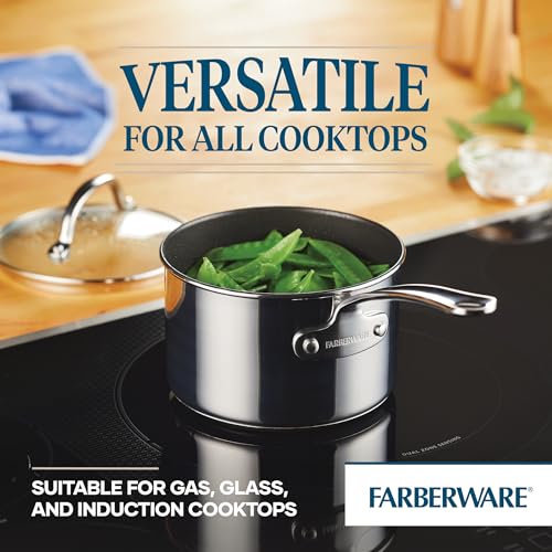Image of Farberware Millennium Stainless Steel Nonstick Cookware Induction Pots and Pans Set, 10-Piece Kitchenware Set