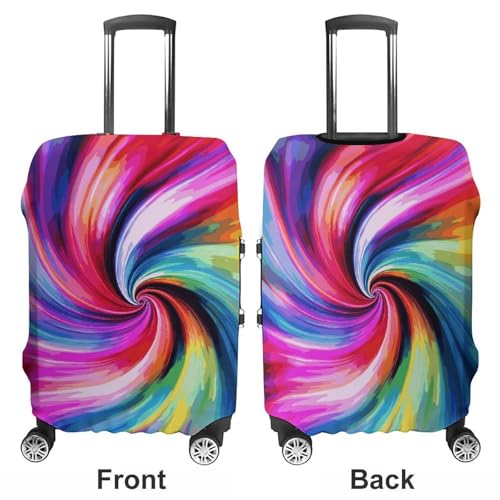 Carry on Luggage Cover Colorful Tie Dye Suitcase Covers for Luggages Tsa Approved Travel Luggage Sleeve Protector Elastic Suitcase Protector Anti-Scratch Washable Fits 19-30 Inch Case -M3