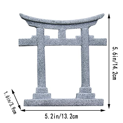 Image of livelyfish Aquarium Decorations Asian Japanese Shinto Torii Gate Fish Tank Decorations Miniature Shrine Japan Style Ornament Underwater Landscape Decoration (X-Large)