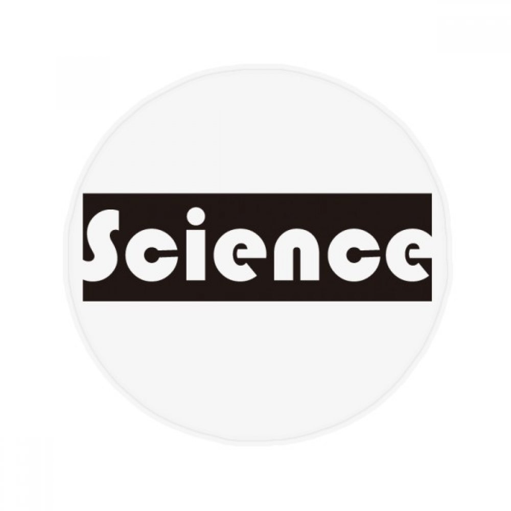 Tapis de science noir antidérapant rond 50x50cm pour salon et entrée
