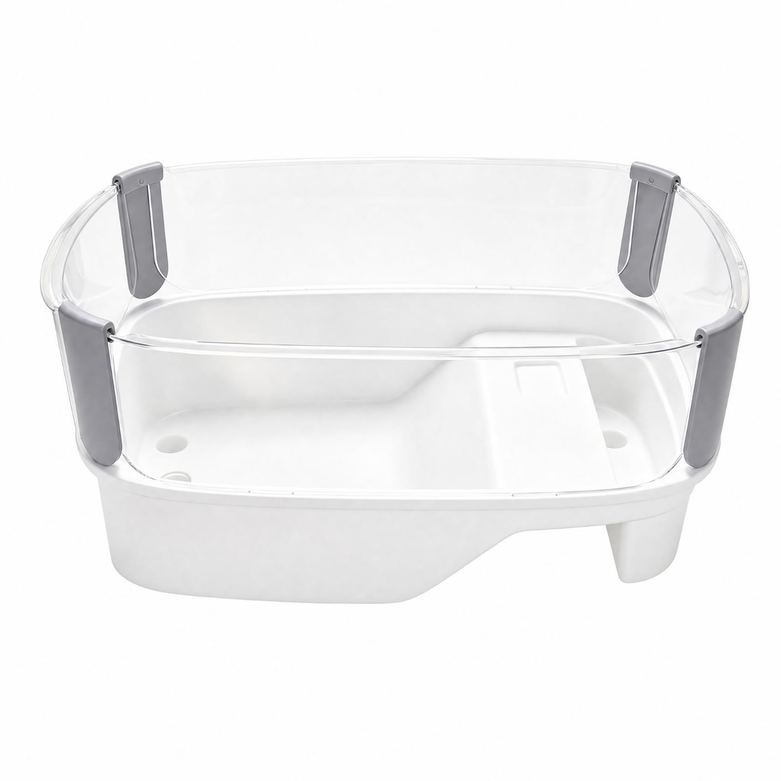 Schildkrötenaquarium mit Sonnenplattform und Bodenablauf hochtransparent Schildkrötenbecken mit Ablauföffnungen multifunktions-Design
