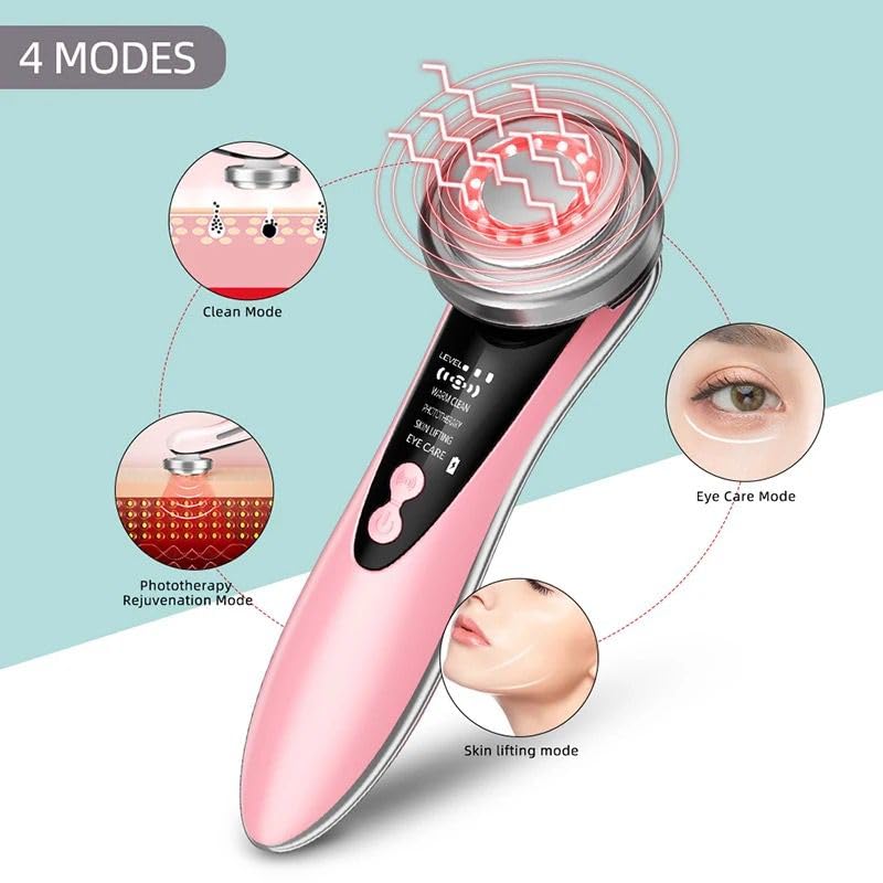 Abgrow 5 in 1 High Frequency Ultrasonic Beauty Face Massager with EMS, Hot & Cold Mode for Anti Wrinkle, Facial Cleansing, Vibration Massage, Firming Skin Abgrow 5 in 1 High Frequency Ultrasonic Beauty Face Massager with EMS, Hot & Cold Mode for Anti Wrinkle, Facial Cleansing, Vibration Massage, Firming Skin