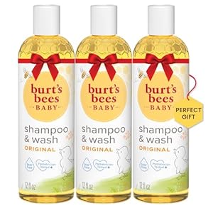 Burt’s Bees Baby Shampoo & Wash, Tear Free Soap, Natural Baby Care, Original,12 Ounce (Pack of 3)