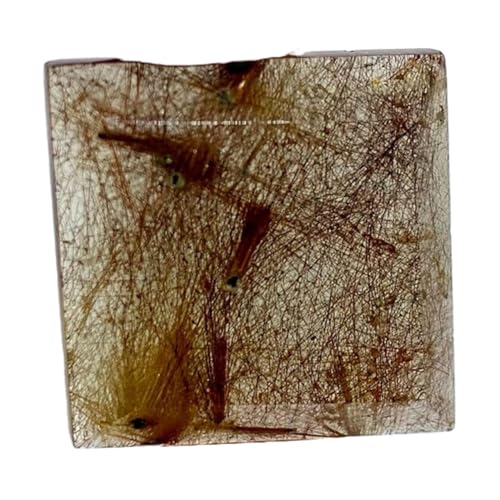 Quartz rutile doré cabochon carré 23mm, la gemme naturelle idéale pour offrir un bijou DIY