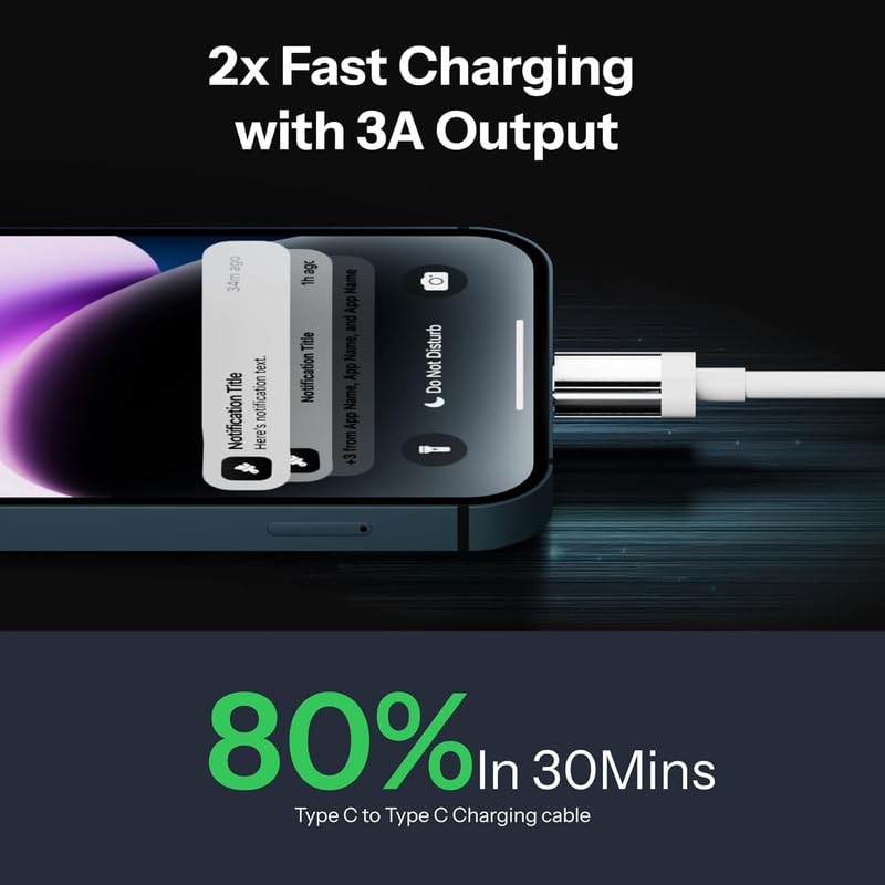 Image of Type-C Cable Compatible with Nothing Products - Phone (1), Phone (2), Ear (1), Ear (Stick), Ear (2) -NO