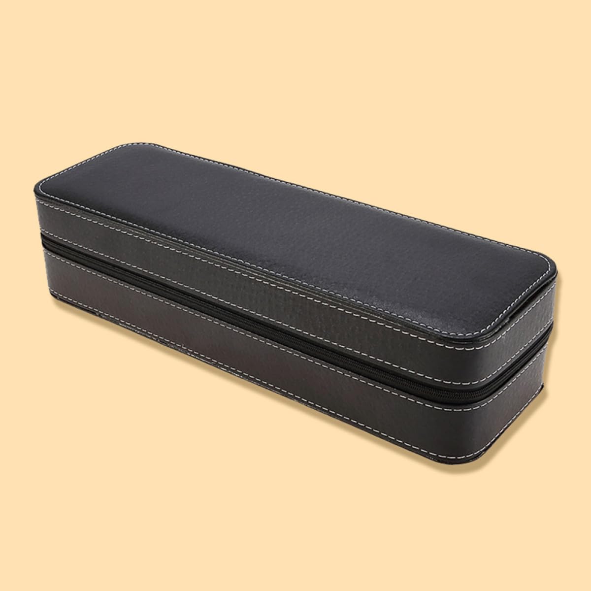 Homoyoyo Boîte de Rangement pour Montres Noire, 6 Emplacements, Cuir