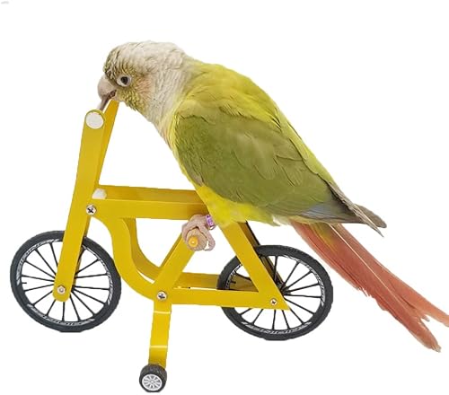 Miniatura 3 de QBLEEV Juguete de entrenamiento de inteligencia de pájaros,Juguete de bicicleta de rompecabezas de loros para pájaros pequeños y medianos,Juguete