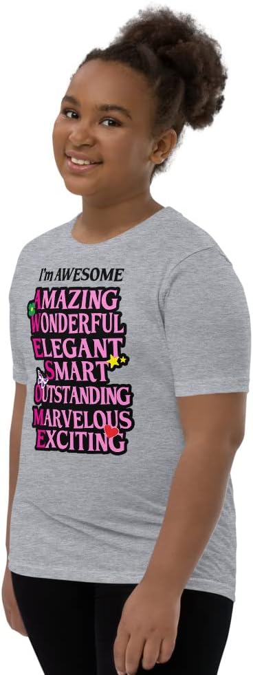 Awesome Youth Short Sleeve T-Shirt for Girls Tees School Age Preteen