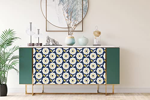 Pegatina para muebles florales en estantes de salón y cómodas de dormitorio infantil 100x50 4