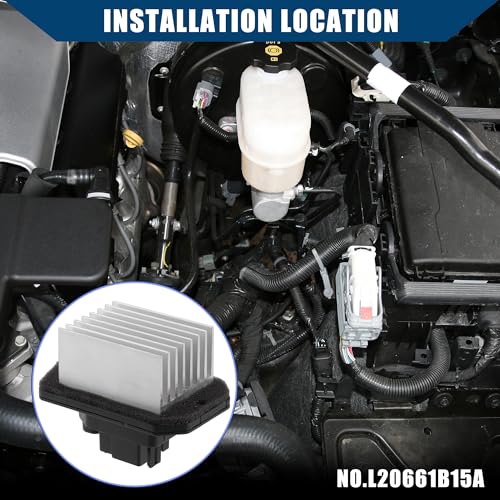 Image of No.L20661B15A HVAC Blower Motor Resistor for Mazda CX-9 2007-2015 for INFINITI Q70L 2015-2019 / Inner /Durable /Metal / 1 Pcs /Silver Tone
