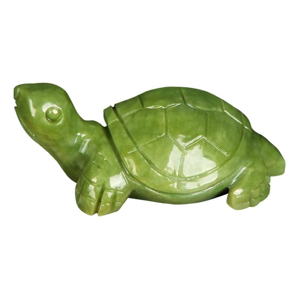 Talla de jade de tortuga de larga vida el regalo perfecto de bienestar de 6 cm
