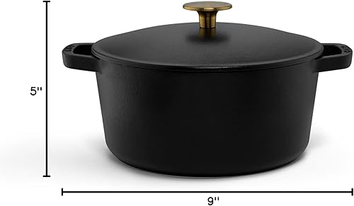 Vista 81 de Milo by Kana 3.5-quart Enameled Cast Iron Dutch Oven with Lid Premium Casserole Cooking Pot Enamel Coating Inside and Out Oven Safe and White