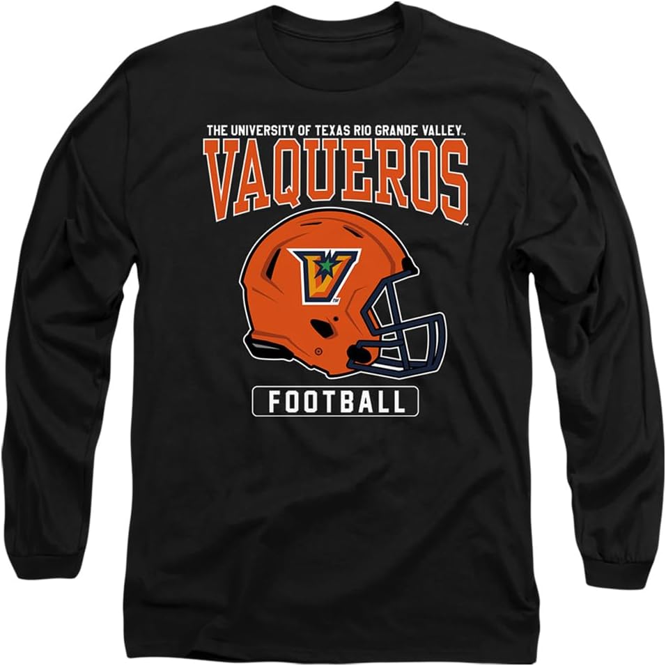 University of Texas Rio Grande Valley Official Football Helmet Unisex Adult Long-Sleeve T Shirt