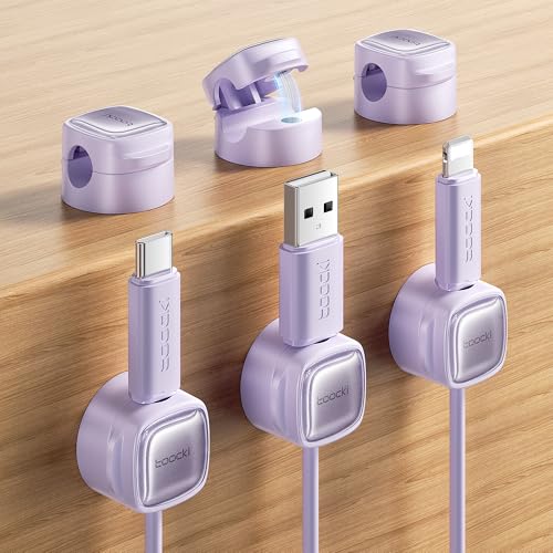 Clips magnétiques pour câbles de charge : range-fils adhésif pour bureau et voiture