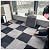 24Pcs Plush Foam Floor Mat Square Interlocking Carpet Tiles 12X12 Inch Puzzle Piece Carpet Squares Thick Fluffy Foam Floor Tiles for Parlor Bedroom, Navy Blue