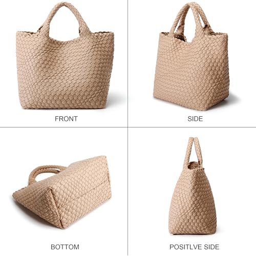 Image of Vegan Leather Purses for Women, Handmade Purses and Handbags Summer Beach Travel Tote Shoulder Bag | WOVEN