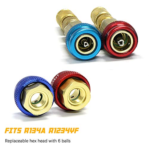 Apeixoto R134A R1234Yf Air Condithoning Valve Core Remover Tool For High Low Pressure Repair Tool #TOP4