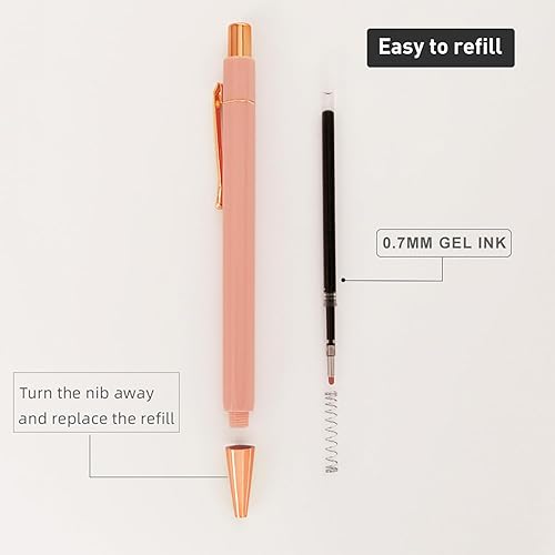 Miniatura 6 de Bolígrafos hexagonales de gel de plástico dorado, 8 unidades, escritura suave y tinta negra de 0.028 in, bonitos bolígrafos para mujeres, hombres y