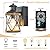 Ejerlya Dusk to Dawn Motion Sensor Outdoor Porch Light with GFCI Outlet,Anti-Rust Waterproof Industrial Outdoor Lantern,UL ETL Listed,Exterior Work Lights Rustic Wall Light