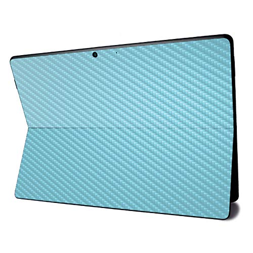 Image of MightySkins Carbon Fiber Skin for Microsoft Surface Pro X - Solid Baby Blue | Textured Carbon Fiber Finish | Easy to Apply, Remove, and Change Styles | Made in The USA (CF-MISURPRX-Solid Baby Blue)