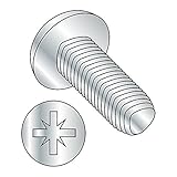 Small Parts M58D7500C Steel Thread Rolling Screw for Metal, Zinc Plated, Pan Head, Pozi Drive, Metric, M5-0.8 Thread Size, 8 mm Length (Pack of 100)