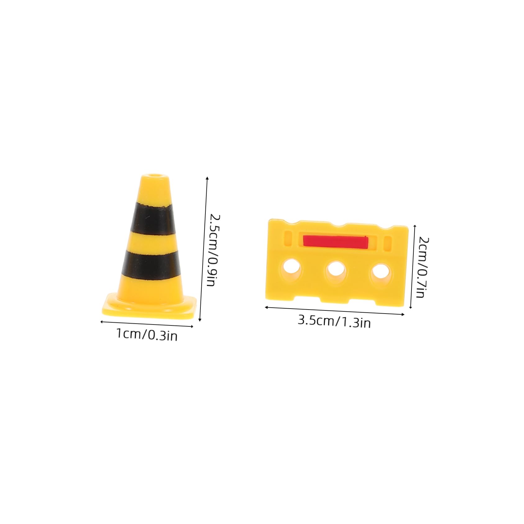 HANABASS 1 Set Cognitive Mini Traffic Signs Mini Construction Cones Traffic Signs Plastic