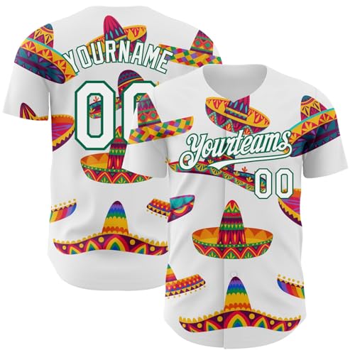 Mexican Festival Sombrero & Cinco de Mayo Baseball Jersey