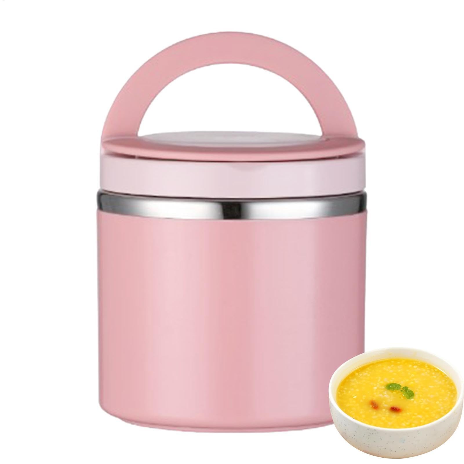 Hiemible Insulated Jar For Hot Food, 630ml Hot Food Containers Lunch Box, Foods Flask With Handle, Portable Stainless Steel Vacuum Thermal Foods Jar For School Work Travel Camping, Leak & Spill Proof