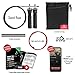High Speed Jump Rope + Exercise Guide + 2 Adjustable Replacement Steel Cables & Ergonomic Handles, Ball Bearings | Jumping Skipping Workout Fitness Sports Training Boxing MMA Gym Men Women Adults Kid