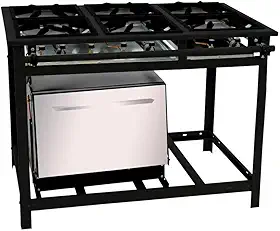 Fogão Industrial A Gás Venâncio 6 Bocas Alta Pressão Com Forno