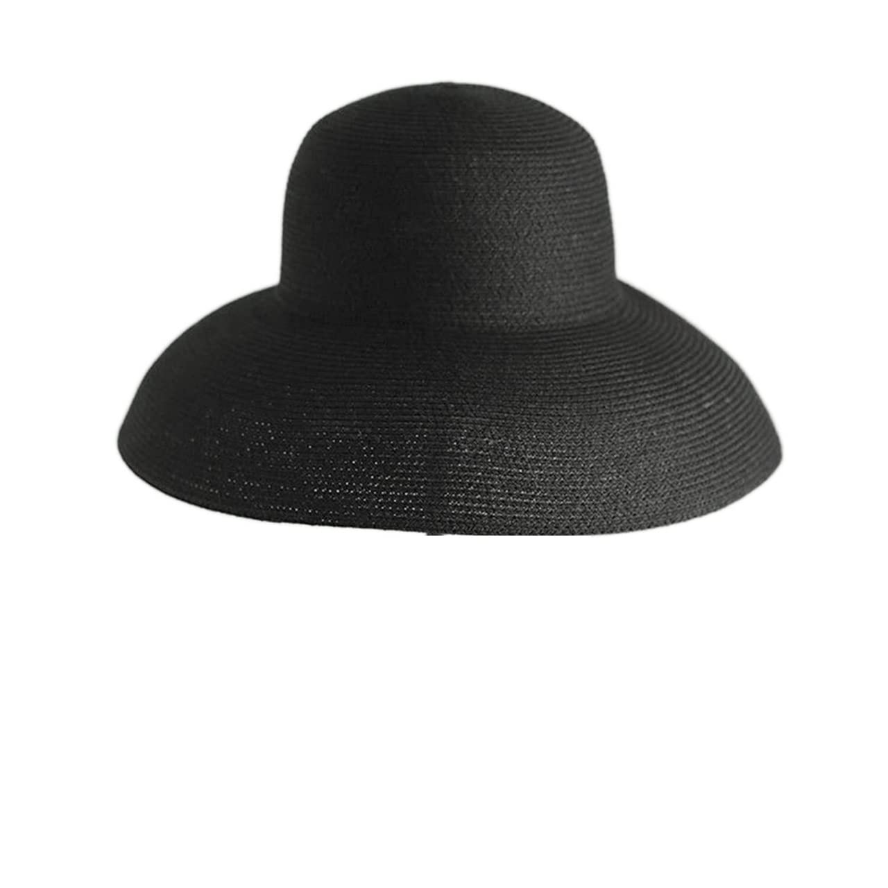 Cappello Di Paglia Cappello Di Paglia Estivo Elegante Cappello Da Sole A Tesa Larga Floscio Cappello Da Spiaggia Panama A Cupola Da Donna Cappello Parasole Di Paglia Da Donna ( Color : A , Size : 56-5
