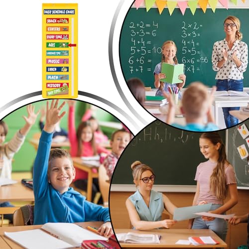 Tableau de poche du programme de classe outil d'enseignement visuel calendrier école à la maison - 4