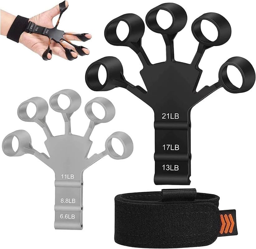 Worldwide e-Mart Way to fitness New Finger Gripper- Strengthener For Climbing, Guitar, Forearm,Exerciser For Hand, Finger, And Wrist Muscles-Compact And Portable Finger Stretcher | Pakka of 1
