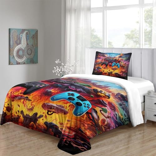 Parure de lit style apocalyptique et housse de couette volcan 3D - 5