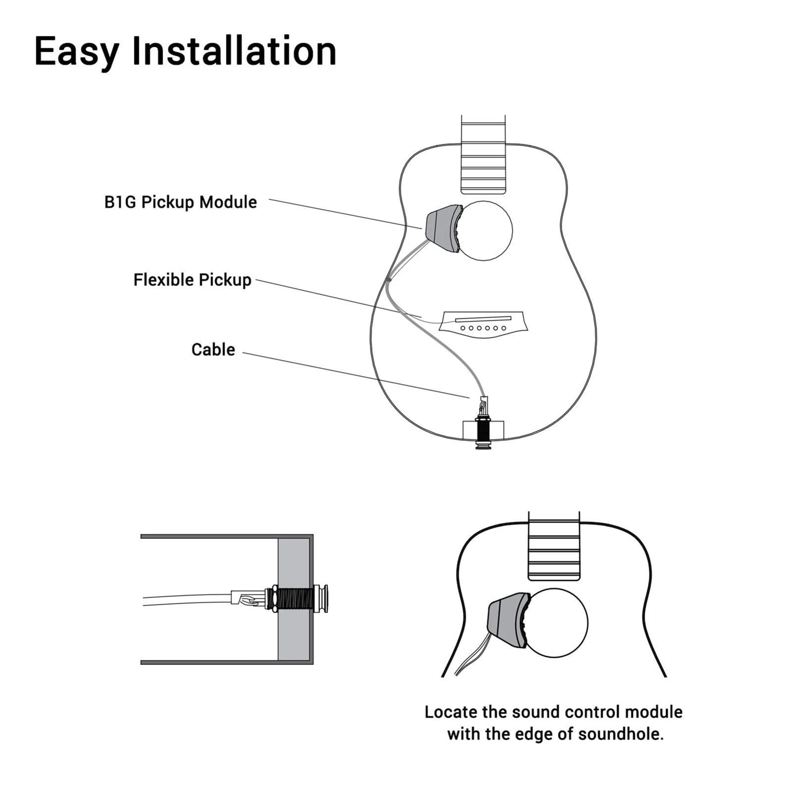 B1G Preamplificatore Per Chitarra Pickup Per Strumenti Musicali Con Controllo Del Volume E Del Tono Accessori Professionali Per Chitarra