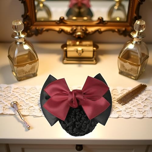 Red para cabello mujer con moño decorativo elástico miniatura 2