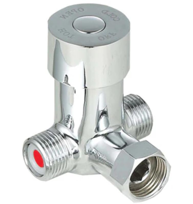Valvola di miscelazione manuale da 1,3 cm - Valvola miscelatore acqua calda e fredda per rubinetti automatici con sensore - Manopola di controllo della temperatura, ingresso maschio/uscita femmina
